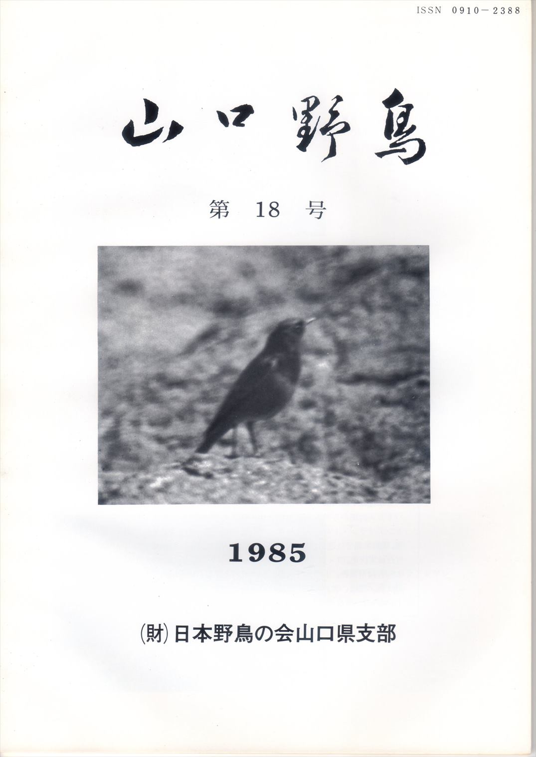 表紙(山口野鳥 第18号 1985